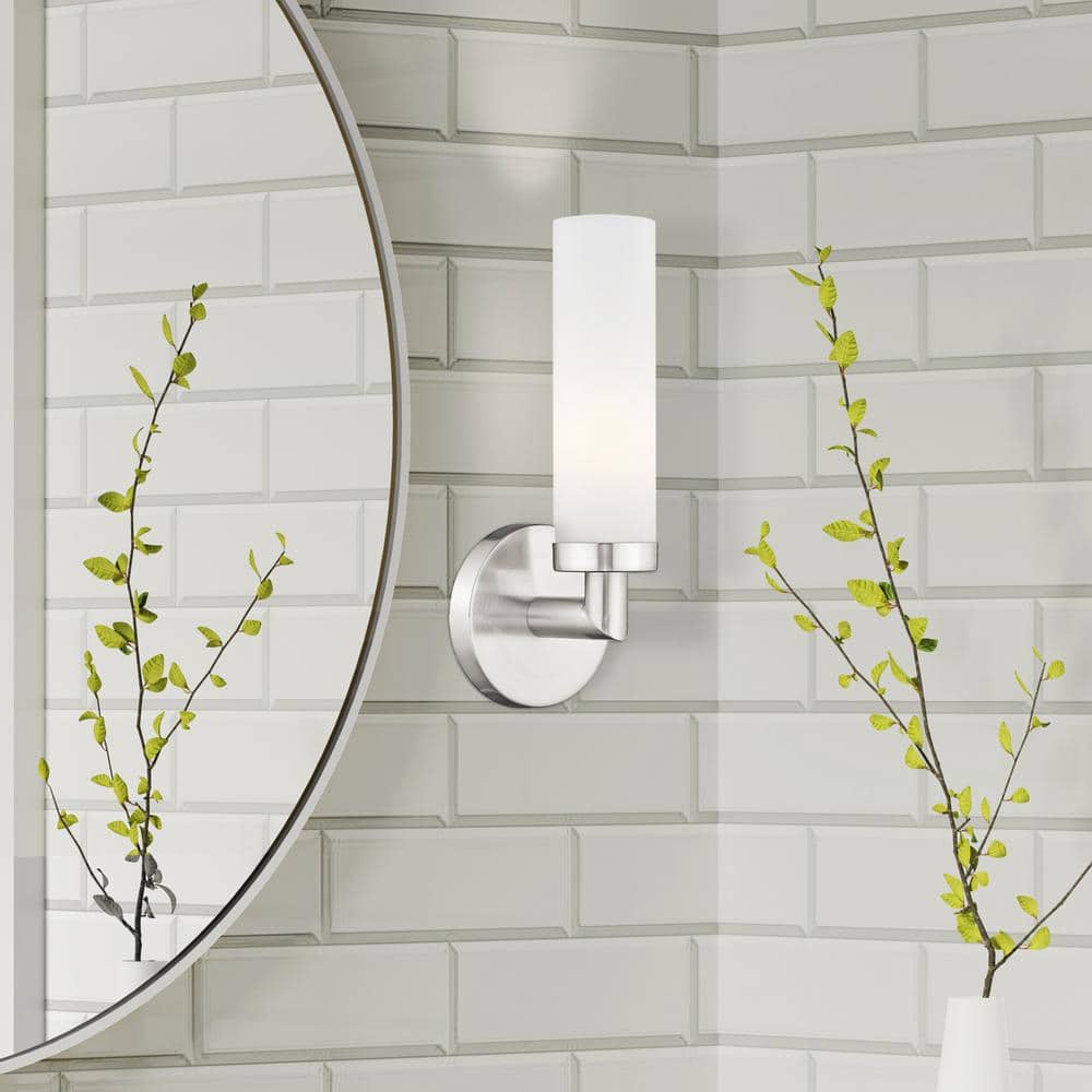 Aspen Sleek Contemporary Brushed Nickel Wall Sconce