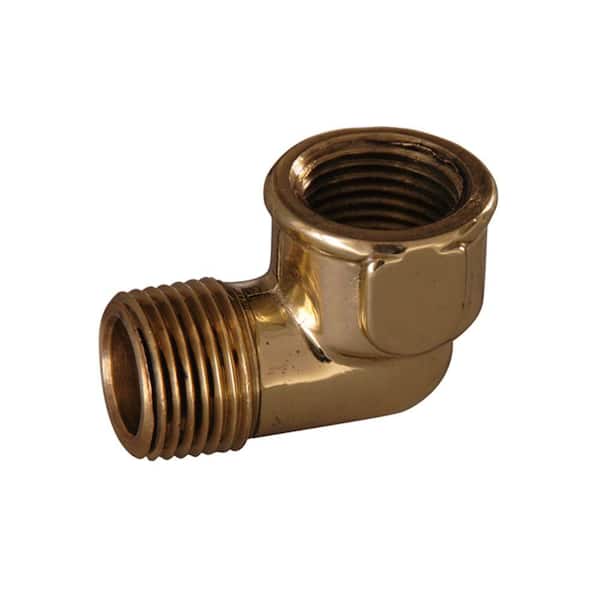 LTWFITTING 3/8 in. O.D. x 3/8 in. FIP Brass Compression 90-Degree Elbow  Fitting (5-Pack) HF706605 - The Home Depot