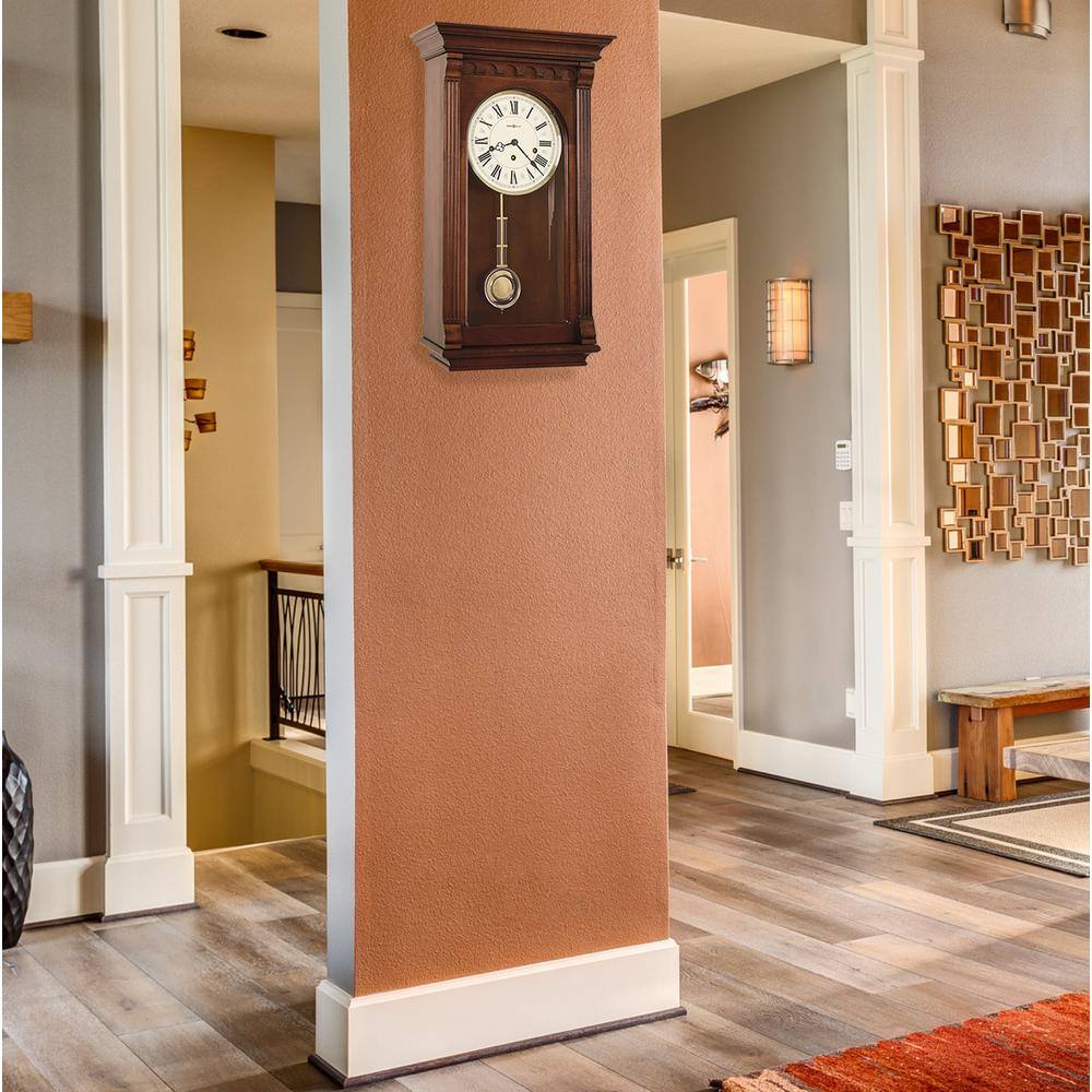 Windsor Cherry Traditional Mantel Clock with Brass Accents
