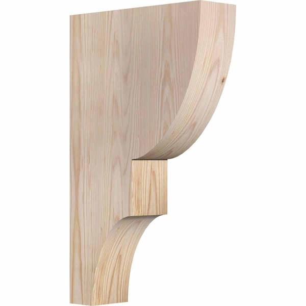 Ekena Millwork 3-1/2 in. x 12 in. x 20 in. Douglas Fir Ridgewood Smooth Corbel