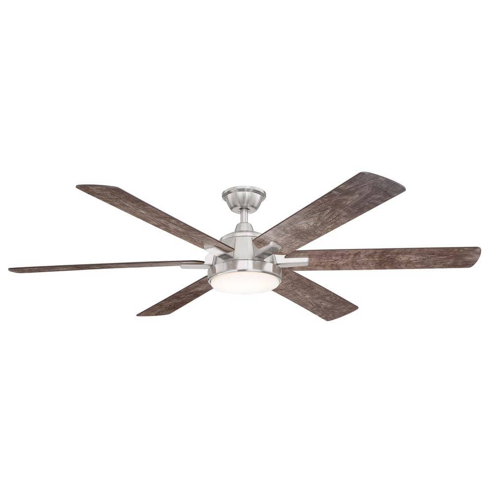 Home Decorators Collection Carden 66 in. LED Brushed Nickel Ceiling Fan with Light and Remote Control AM852-BN Sansujyuku sansujyuku.com