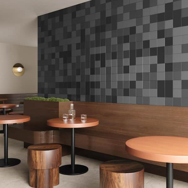 Reborn Charcoal Gray 4.84 in. x 4.84 in. Matte Porcelain Wall Tile (5.48 Sq. Ft./Case)