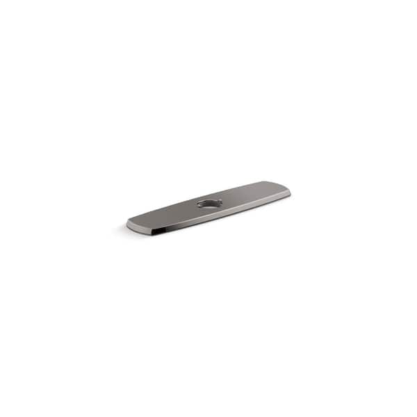 KOHLER Graze 2.75 in. Dia Metal Kitchen Faucet Escutcheon in Vibrant Titanium 3-Hole