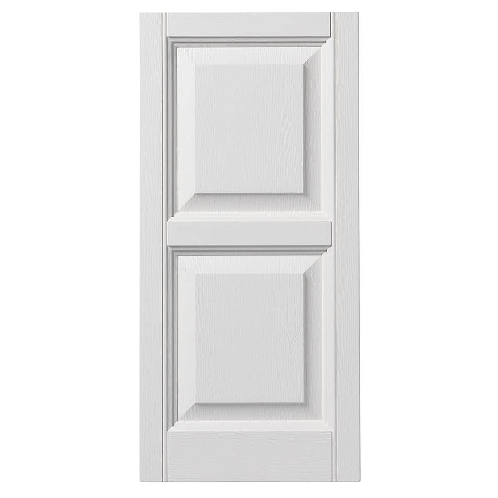 15 in. x 35 in. Raised Panel Polypropylene Shutter Pair in White price history on PriceWatchPro