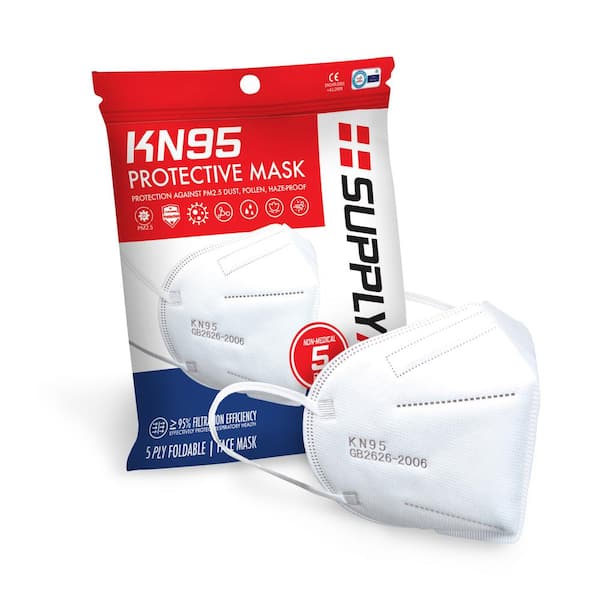 SUPPLYAID KN95 Protective Face Mask GB2626 Standard (5-Pack)