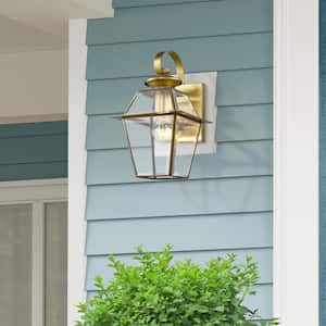 Ainsworth 1 Light Antique Brass Outdoor Wall Sconce