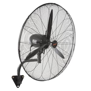 32 in. 3-Speed Misting Wall Fan in Black with 9500 CFM and IP44 Waterproof for Outdoor, Commercial, Residential