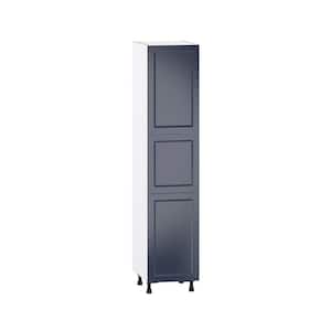 Devon 18 in. W x 84.5 in. H x 24 in. D Painted Blue Shaker Assembled Pantry Kitchen Cabinet with 4 Shelves