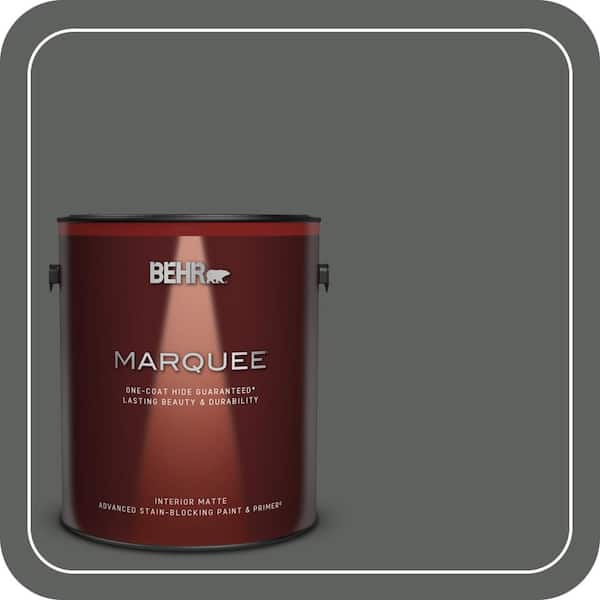 BEHR MARQUEE 1 gal. #N460-6 Hematite Matte Interior Paint & Primer