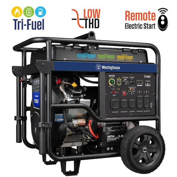 Westinghouse 18,000/14,500-Watt Remote Electric Start Tri-Fuel Gas
