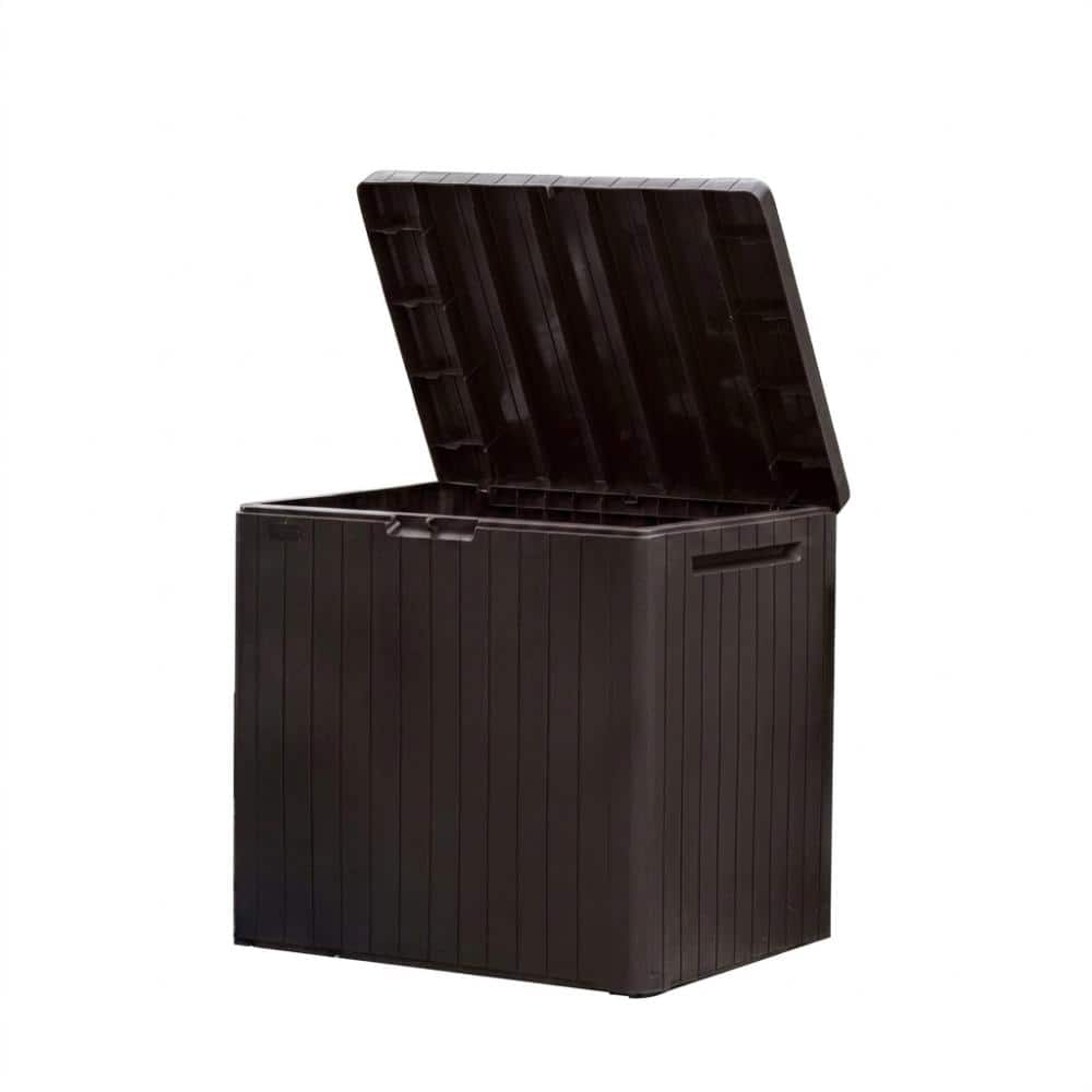 22.7 in Brown Resin 30 Gallon Outdoor  Deck Box for Patios price history on PriceWatchPro