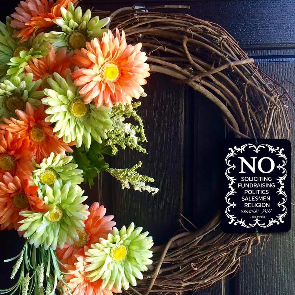 Inbox Zero No Soliciting Sign for Home and Business, Do Not Ring The Bell Sign 6" x 4.5"