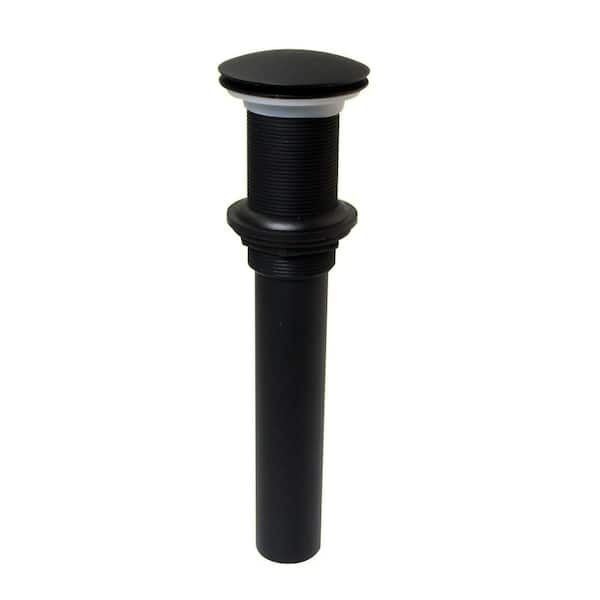 Westbrass 1-1/4 in. Lavatory Sink Tip-Toe Drain without Overflow, Matte Black