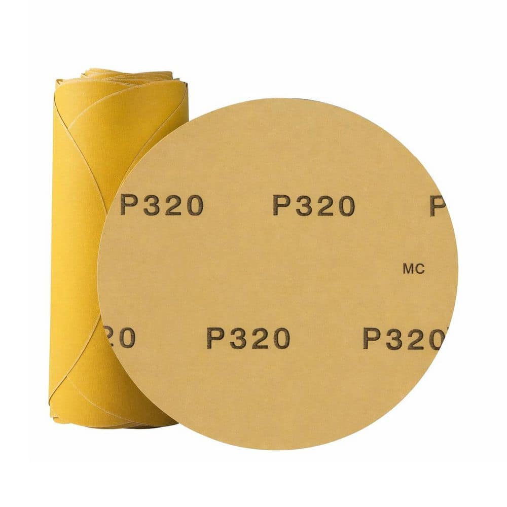 Gold Sandpaper 6 Inch 320 Grit with Self Adhesive Stickyback Aluminum Oxide Discs for Wood Metal Paint 100 pcs price history on PriceWatchPro