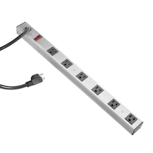 6-Outlet Aluminum Power Strip with 3 ft. Power Cord