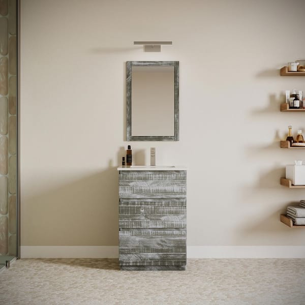 Formosa 23 in. Wall Mount Floating Single Bath Vanity Cabinet without Top in Sage Gray