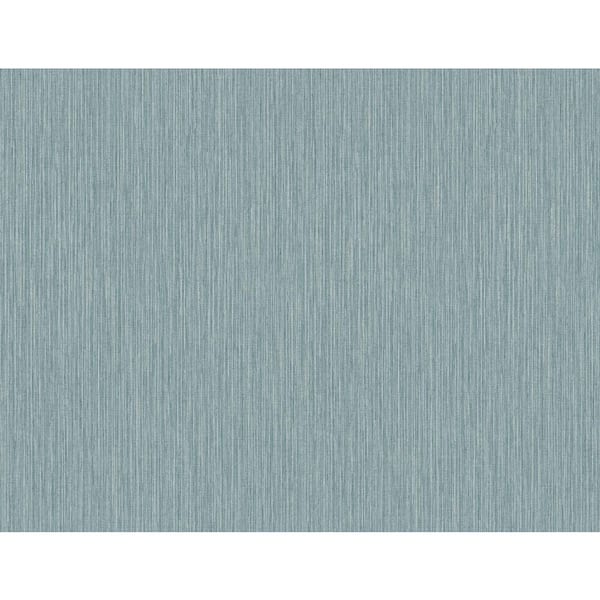 Seabrook Designs 60.75 sq. ft. Agave and Metallic Silver Vertical Stria Embossed Vinyl Un-Pasted Wallpaper Roll