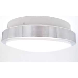 22 in. 1-Light Silver LED Acrylic Flush Mount