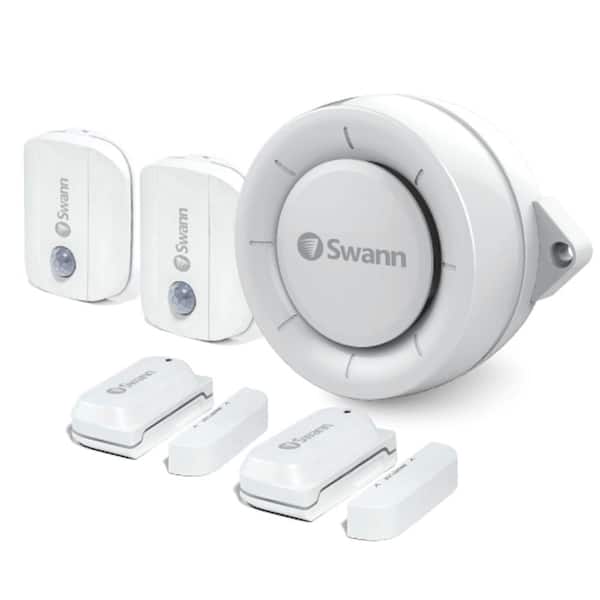 Swann Home Alert Wi-Fi Smart Wireless Window Door, Motion, and Indoor Siren Alarm Kit (5-Pack)