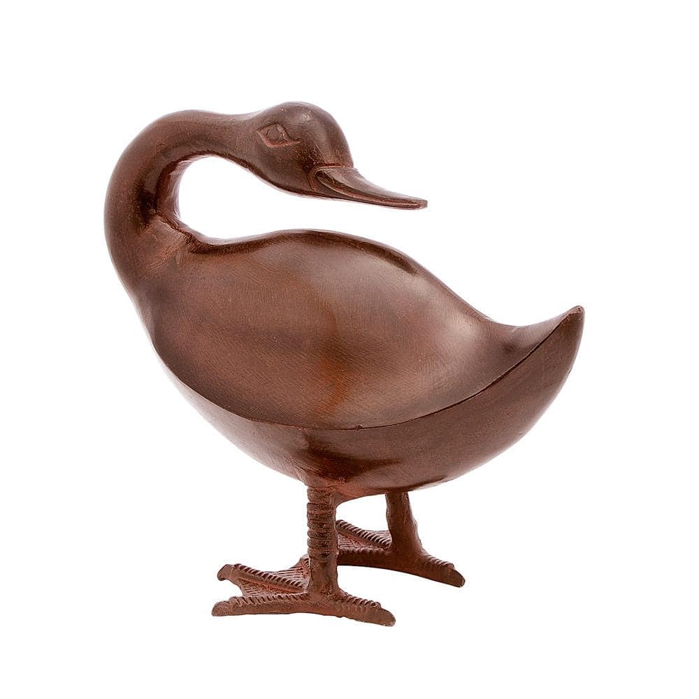 11.5" Dark Bronze Cast Aluminum Goodbye Duck Garden Statue