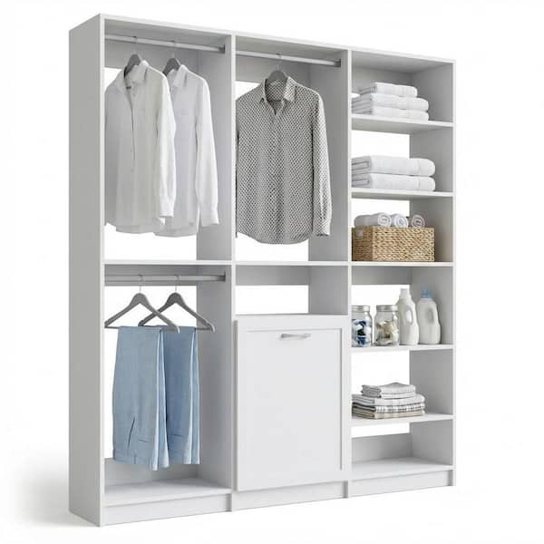 MODULAR CLOSETS Alto Laundry Room 88.5 in W White Shaker Double