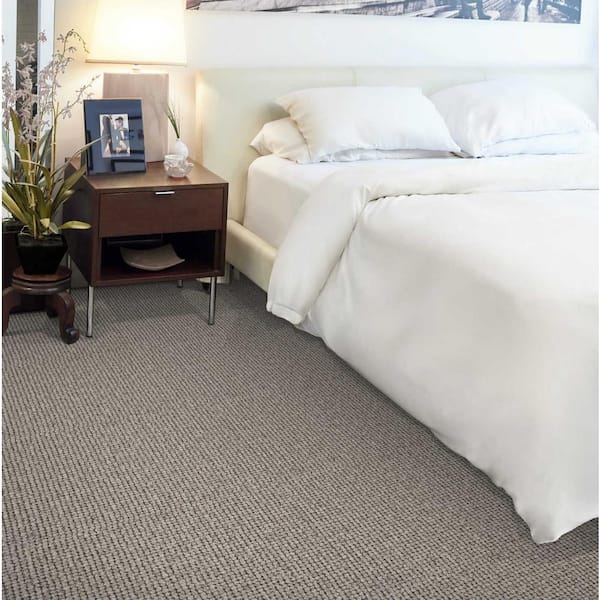 Quintessence Color Greystone Loop Custom Area Rug with Pad