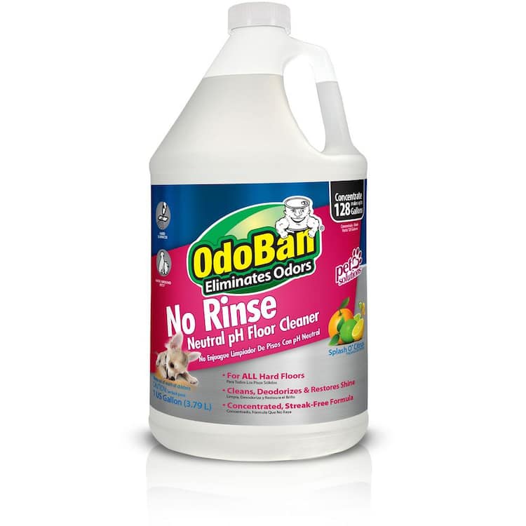 OdoBan 1 Gal. No Rinse Neutral pH Floor Cleaner, Concentrated Hardwood and Laminate Floor Cleaner, Streak Free