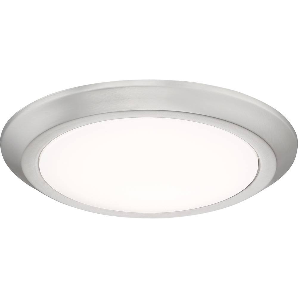 Verge 12" Brushed Nickel LED Flush Mount Light with Frosted Glass