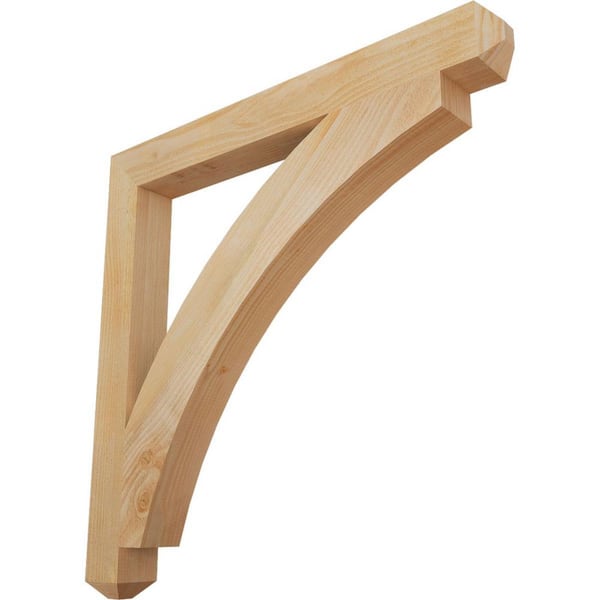 Ekena Millwork 4 in. x 38 in. x 38 in. Douglas Fir Thorton Craftsman Rough Sawn Bracket