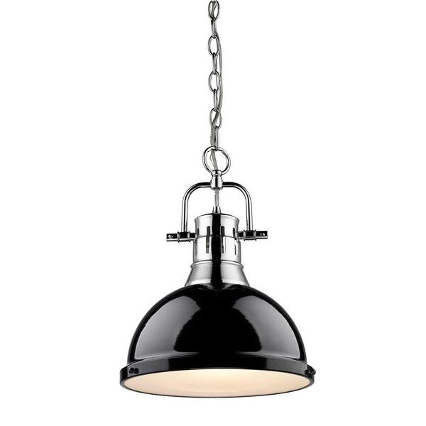 Golden Lighting Wyman Collection 1-Light Chrome Pendant