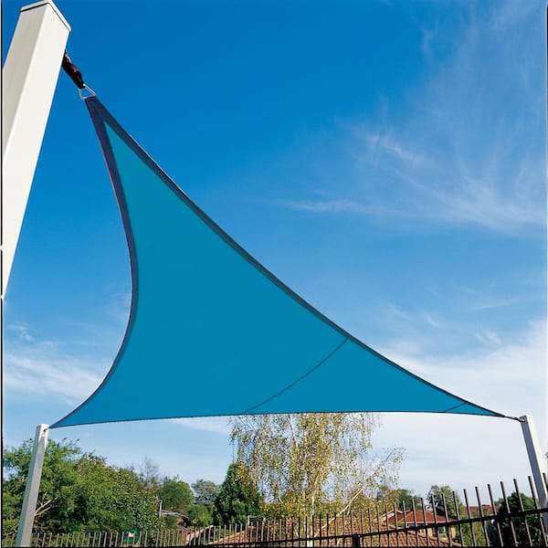 Coolaroo Coolhaven 15 ft. x 12 ft. x 9 ft. Right Triangle Sapphire Shade Sail