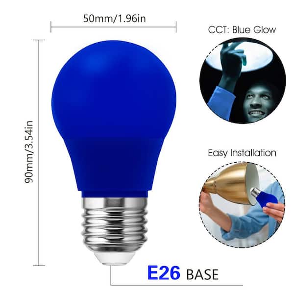 20-Watt Light Bulb - 3-pack - Blue
