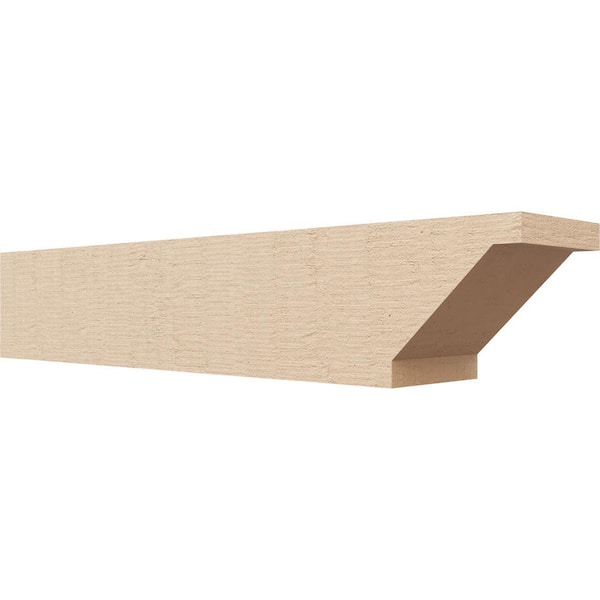 Ekena Millwork 6-in. x 6-in. x 32-in. Burlington Woodgrain, Primed Tan Timberthane Polyurethane Rafter Tail Brace