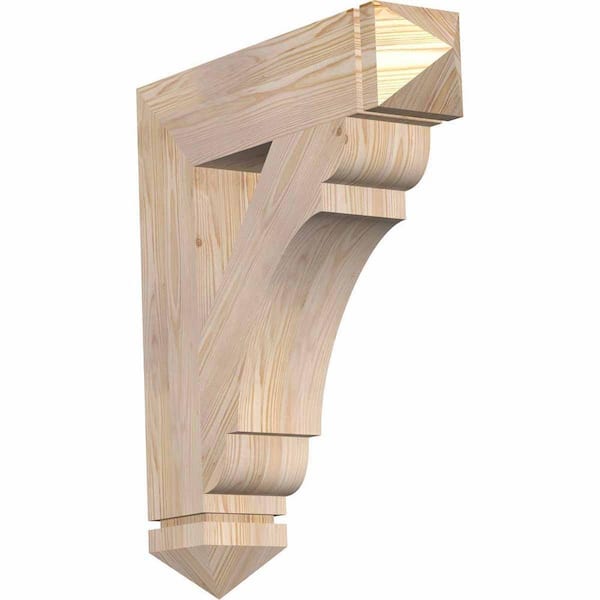 Ekena Millwork 5.5 in. x 30 in. x 26 in. Douglas Fir Olympic Arts and Crafts Smooth Bracket