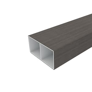 Alusions 2 in. x 4 in. x 144 in. Coextruded Argentinian Silver Gray Wood Composite Aluminum Beams