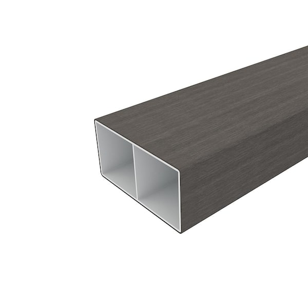 NewTechWood Alusions 2 in. x 4 in. x 144 in. Coextruded Argentinian Silver Gray Wood Composite Aluminum Beams