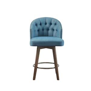 Boyle 26 in. Blue Wood Counter Stool