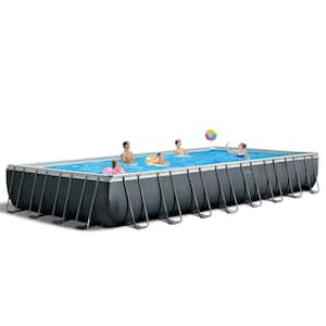 24 ft. x 12 ft. x 52 in. Rectangle Ultra XTR Frame Swimming Pool with Robot Vacuum