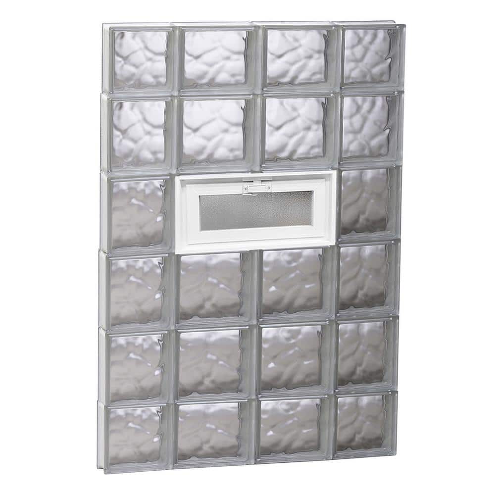 27 in. x 42.5 in. x 3.125 in. Frameless Wave Pattern Glass Block Window with Hopper Vent price history on PriceWatchPro
