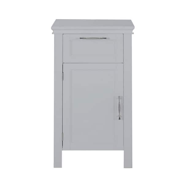 Flynama 16 in. W x 12.5 in. D x 30.5 in. H Gray Linen Cabinet with 2 Inner Shelves