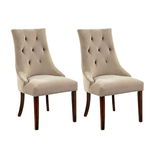 William's Home Furnishing Havana Espresso and Light Brown Contemporary Style Side Chair