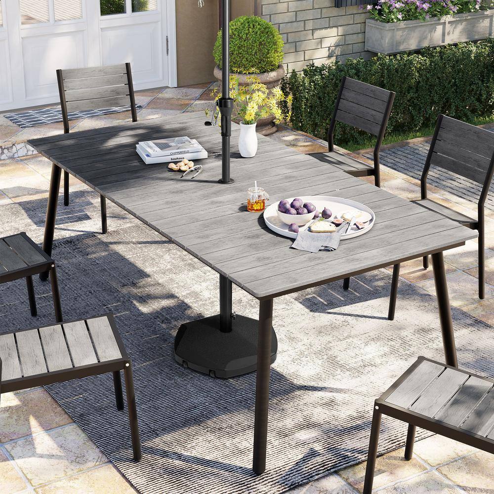 Reviews for Pellebant 82.3 in. Gray Rectangular Aluminum Outdoor Patio