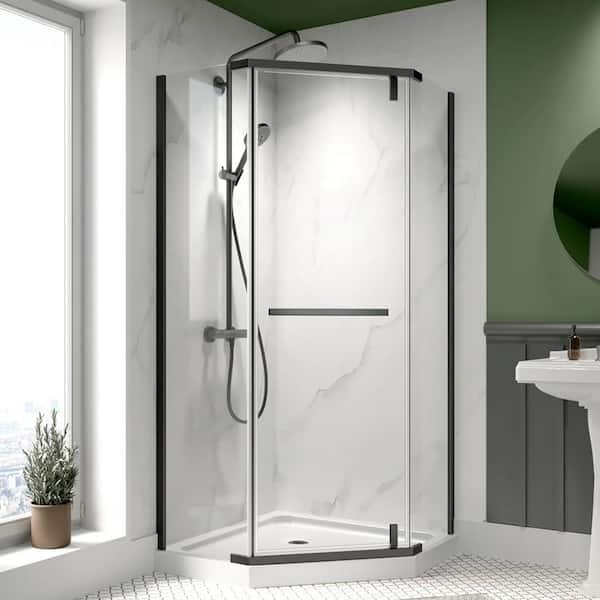 ACE DECOR Corner Shower Enclosure34.75 in.x 2 in.Frameless Neo