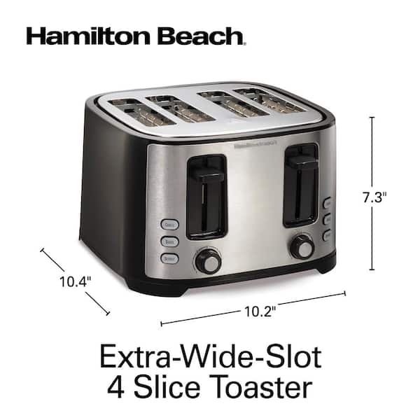 Hamilton Beach Steel Electric Automatic Can Opener & Beach 2 Slice Extra  Wide Slot Toaster with Shade Selector, Toast Boost, Auto Shutoff, Black