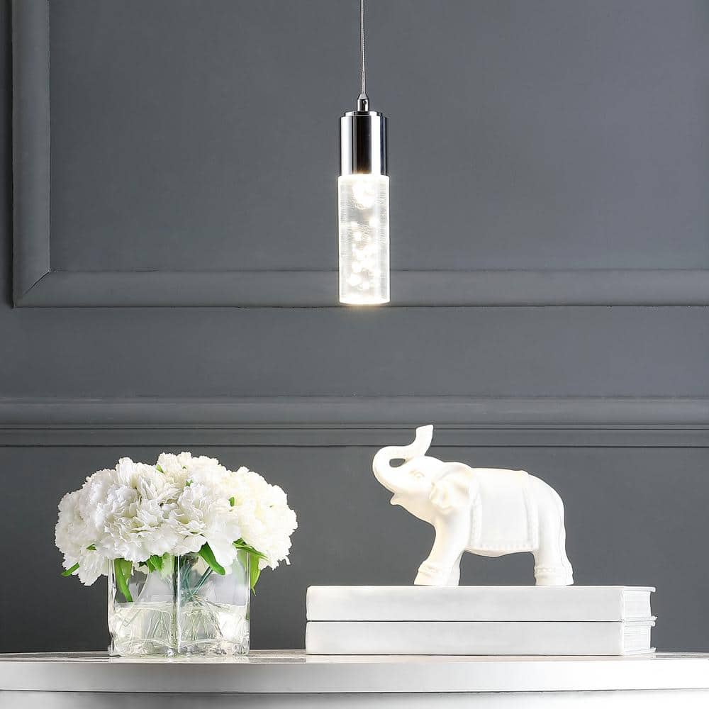 Bolha 4.75" Chrome Acrylic LED Pendant Light