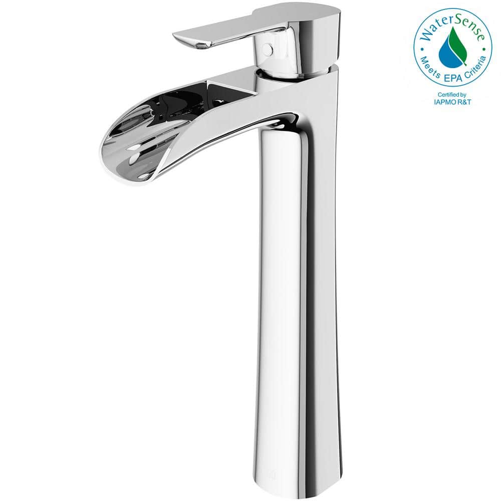 Niko 10.5'' Chrome Modern Single-Hole Vessel Bathroom Faucet