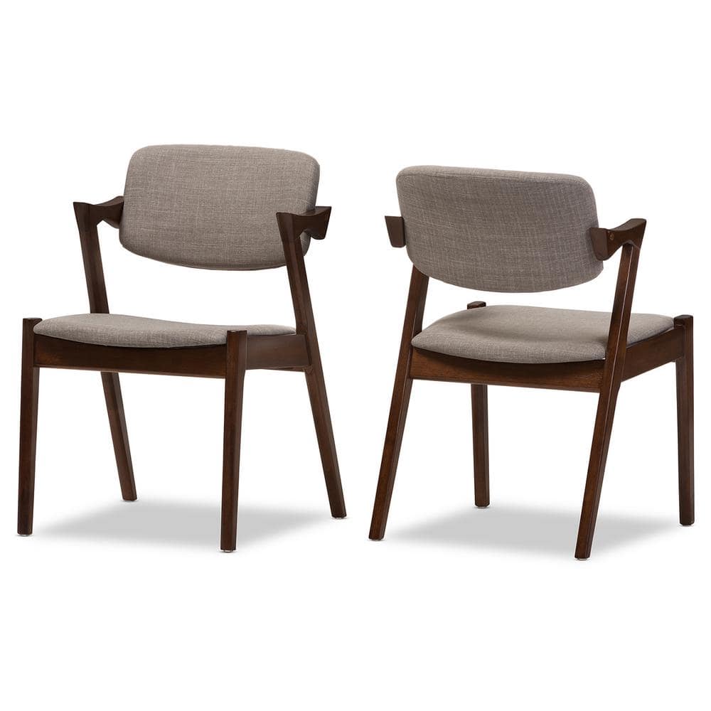 Scandinavian Style High-Back Cane & Wood Armchair in Brown