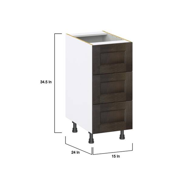 J COLLECTION Lincoln Chestnut Solid Wood Assembled Base Kitchen Cabinet with 10 in. Drawer (21 in. W x 34.5 in. H x 24 in. D)