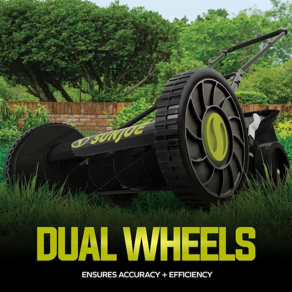 Sun Joe 20 in. Manual Push Walk Behind Reel Mower with Catcher