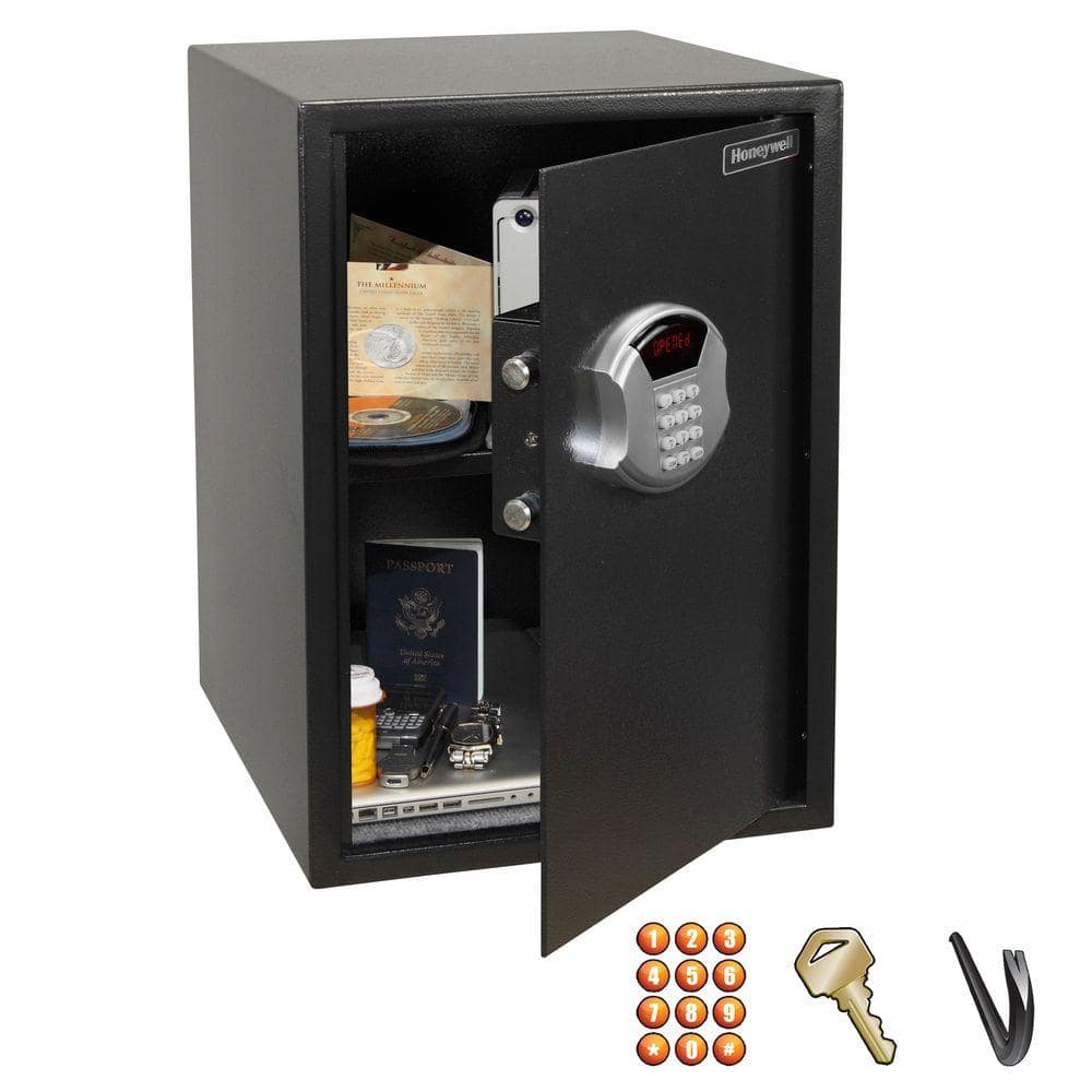 Large Black Steel Security Safe with Digital Lock and LED Display